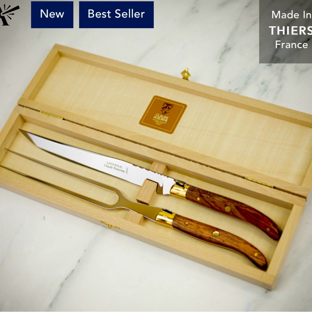 Langioule carving Set made in Thiers France by Claude Dozorme